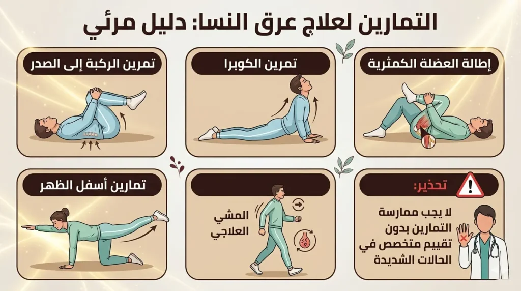 تمارين علاج عرق النسا